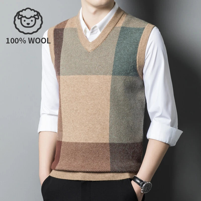 v neck vest sweater
