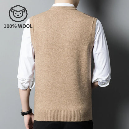 v neck vest sweater
