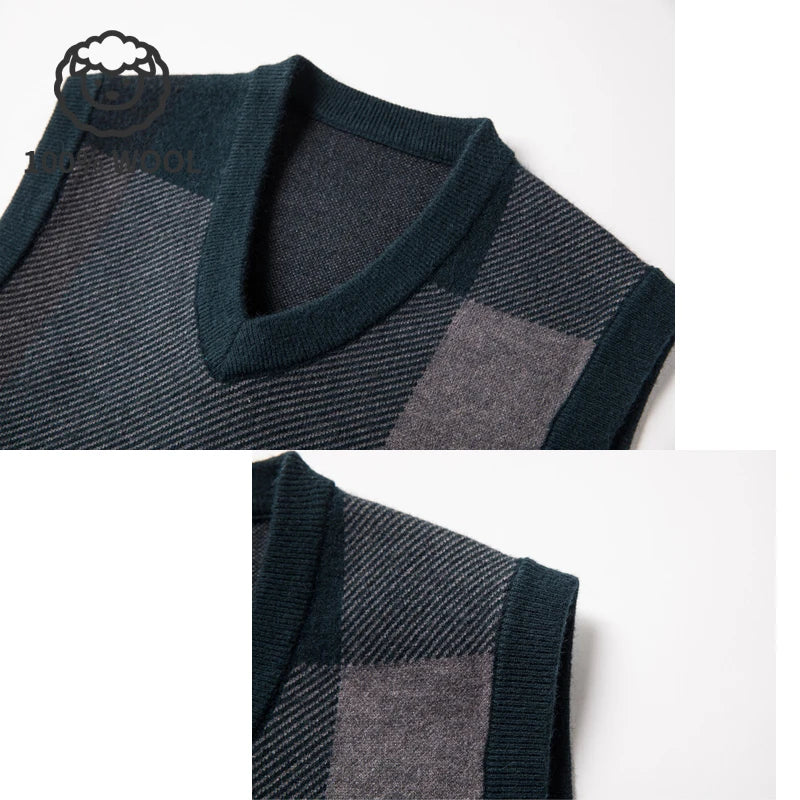 v neck vest sweater
