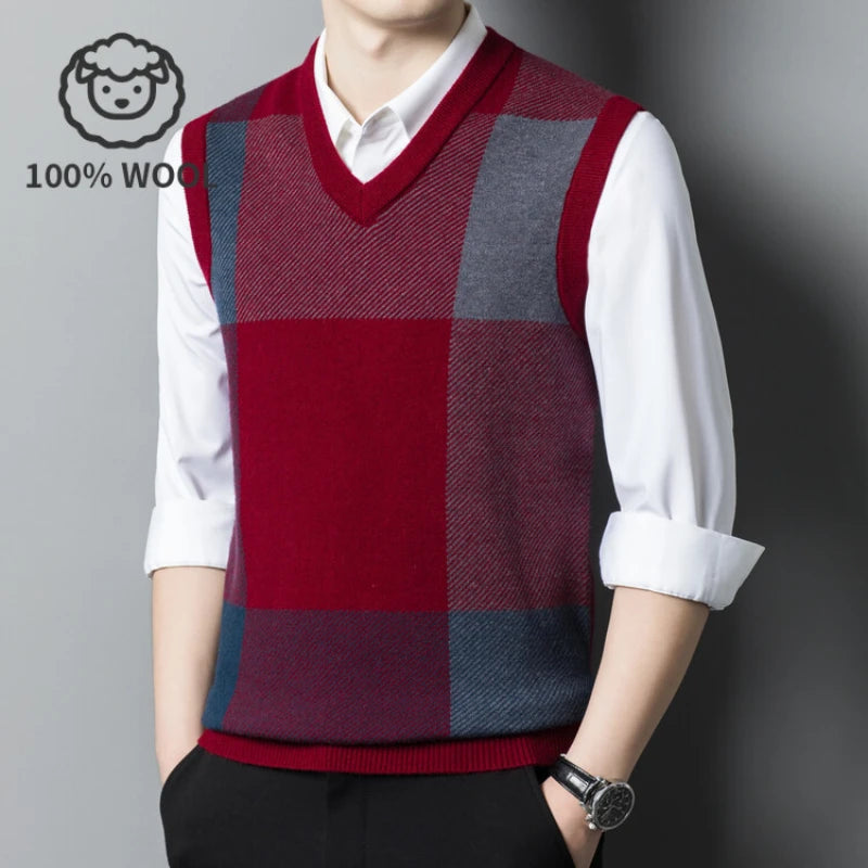 v neck vest sweater

