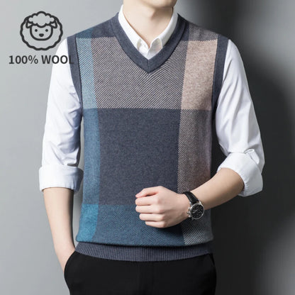 v neck vest sweater
