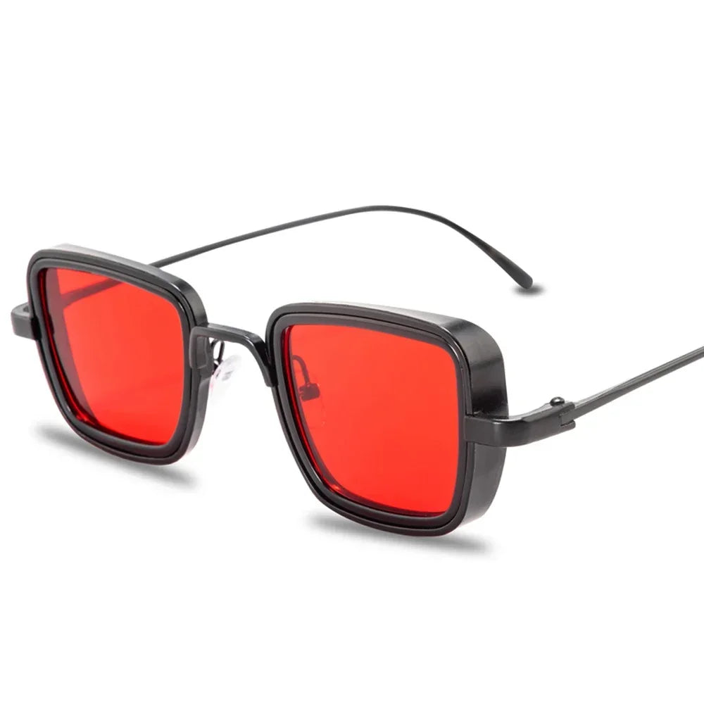 Men's Rectangle UV400 Retro Steampunk Sunglasses