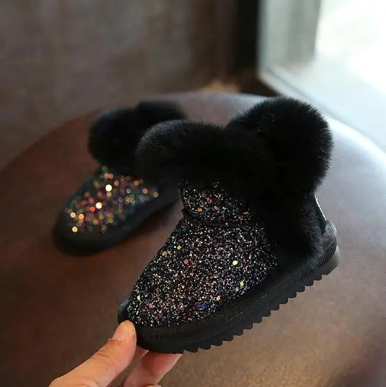 Genuine Leather warm plush soft bottom boots