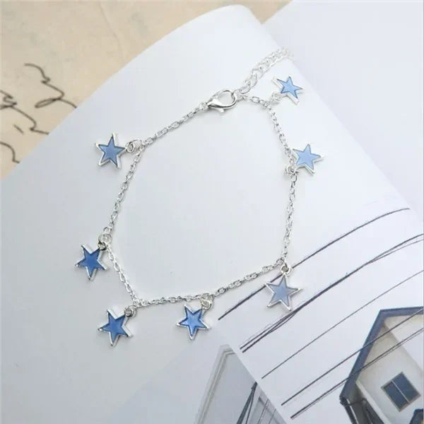 white gold anklet