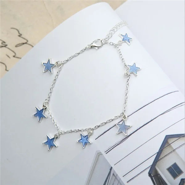 white gold anklet