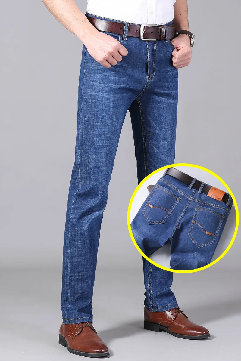 wide leg blue jeans

