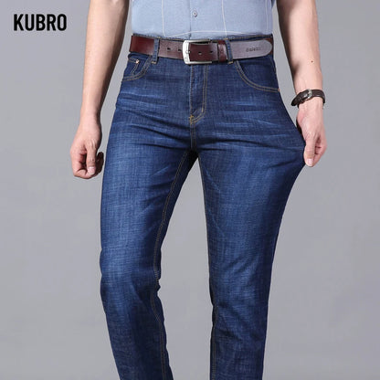 wide leg blue jeans

