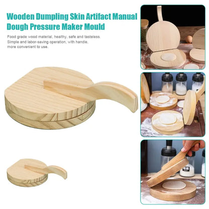 wooden dumpling wrapper press

