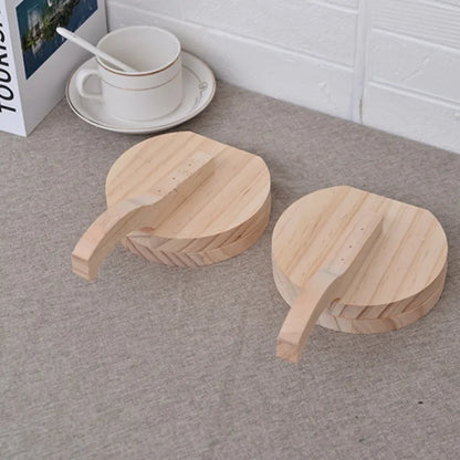 wooden dumpling wrapper press


