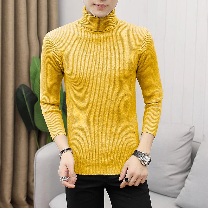 Men's Casual Turtleneck Sweater – Winter
